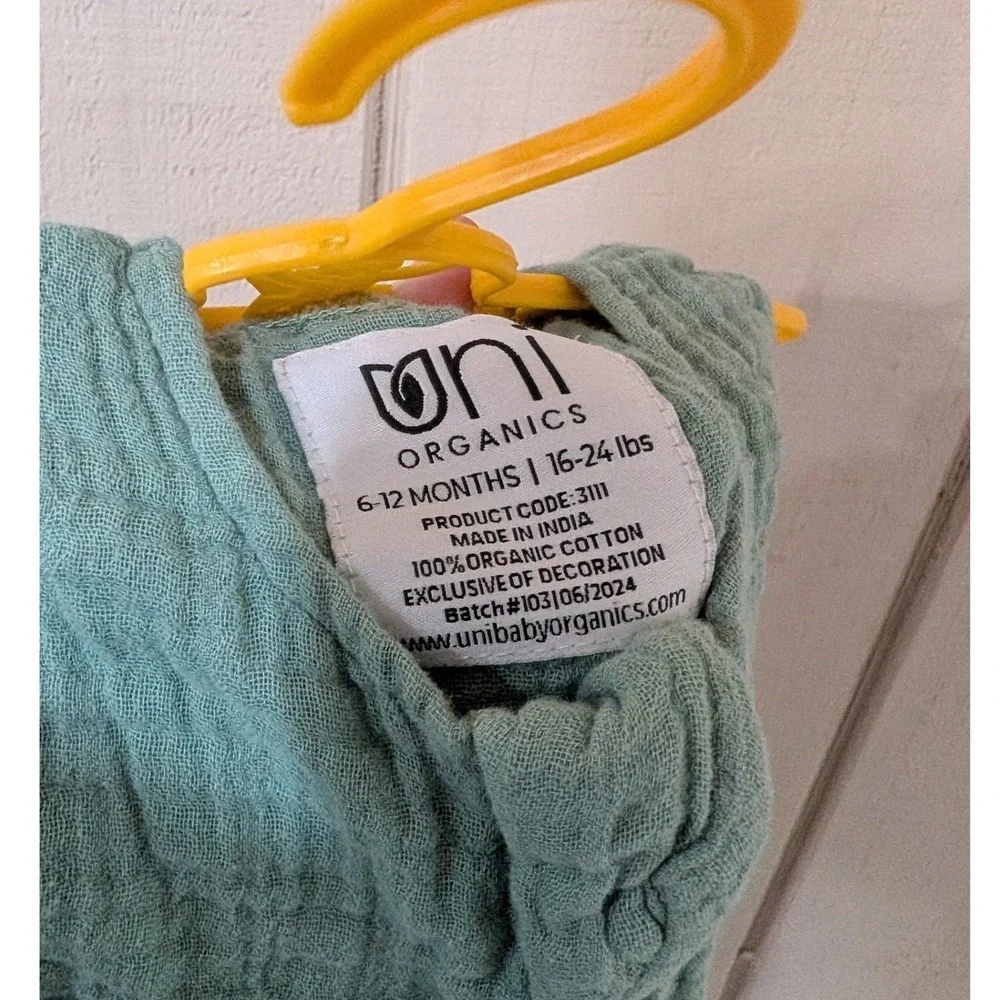 Kyte Baby Uni Organics Sleep Sack Bundle‎ Pink 1.0 TOG Green Muslin 6-12 M Small